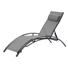 Load image into Gallery viewer, 2 PCS Set Chaise Lounge Outdoor Lounge Chair Lounger Recliner Chair For Patio Lawn Beach Pool Side Sunbathing