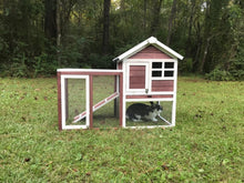 Load image into Gallery viewer, 48 in. Large Chicken Coop Wooden Rabbit Hutch Auburn and White