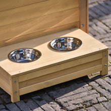 Load image into Gallery viewer, 31.5” Wooden Dog House Puppy Shelter Kennel Outdoor & Indoor Dog crate, with Flower Stand, Plant Stand, With Wood Feeder
