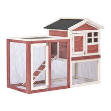 Load image into Gallery viewer, 48 in. Large Chicken Coop Wooden Rabbit Hutch Auburn and White