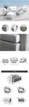 Load image into Gallery viewer, 5 Piece Rattan Sectional Seating Group with Cushions (Color:LIGHT GREY)