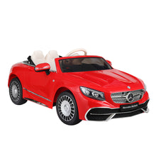 Load image into Gallery viewer, 12V Kid Ride on Car with Parental Remote Control, Licensed Maybach S650 Electric Vehicle with MP3, Bluetooth, Music, LED Lights, for Children 3-8, Red