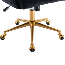 Load image into Gallery viewer, Hengming Home Office Computer Desk Chair ,Velvet Accent Armchair,Adjustable Swivel Task Stool with Gold Plating Base