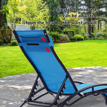 Load image into Gallery viewer, 2PCS Set Chaise Lounges Outdoor Lounge Chair Lounger Recliner Chair For Patio Lawn Beach Pool Side Sunbathing