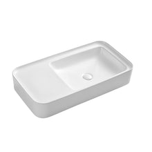 Load image into Gallery viewer, Ceramic Rectangular Above Counter White Bathroom Sink Art Basin