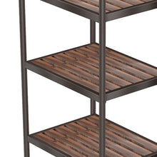 Load image into Gallery viewer, 5-story corner shelf plant flower shelf rack bathroom storage tower industrial style practical storage rack metal frame modern furniture home office