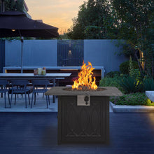Load image into Gallery viewer, 35'' Outdoor 50,000BTU Auto-Ignition Propane Gas Fire Table with Waterproof Cover for Patio Courtyard Balcony