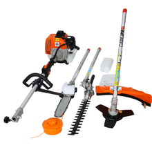 Load image into Gallery viewer, 4 in 1 Multi-Functional Trimming Tool, 52CC 2-Cycle Garden Tool System with Gas Pole Saw, Hedge Trimmer, Grass Trimmer, and Brush Cutter