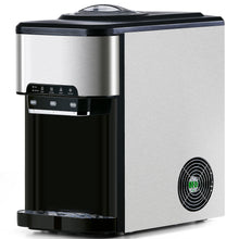 Load image into Gallery viewer, 3 in 1 Water Dispenser with Ice Maker Countertop, Portable Water Cooler, Quick 6 Mins Ice-making, Hot & Cold Water and Ice, Top Loading or Bottleless, Stainless Steel