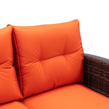 Load image into Gallery viewer, 6 PCS Rattan Sectional Set and table with storage