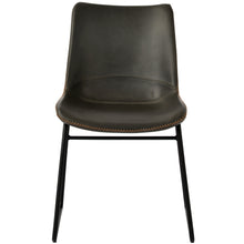 Load image into Gallery viewer, TREXM Vintage Armless Leatherier Dining Stools Indoor Dining Chairs Set of 2 (Gray)