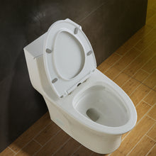 Load image into Gallery viewer, 1.28 GPM (Water Efficient) One-Piece Elongated Toilet, Soft Close Seat Included (cUPC Approved) - 28"x15"x28"