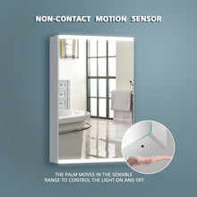 Load image into Gallery viewer, 15\'\'x 26\'\'LED Lighted Bathroom Medicine Cabinet with Mirror, Surface Lighted Medicine Cabinet,Dimmable,Adjustable Shelves,Intelligent Switch Medicine Cabinet, Aluminum Frame,Left opening door