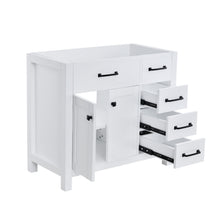 Load image into Gallery viewer, 36 Inch W White Bathroom Vanity Set with Faucet and Mirror
