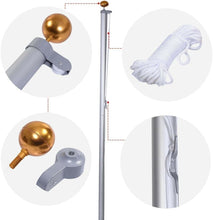 Load image into Gallery viewer, 20FT Aluminum Flag Pole 8X6 GR