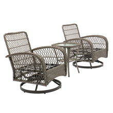 Load image into Gallery viewer, 3pcs Outdoor Furniture Modern Wicker set