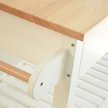 Load image into Gallery viewer, Kitchen Island & Kitchen Cart, Rubber Wood Top, Mobile Kitchen Island with Two Lockable Wheels, Simple Design for Easy Storing and Fetching, Two Drawers Give Unique Storage for Special Utensil.