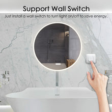Load image into Gallery viewer, 24 inch Acrylic LED Round mirror anti fog switch Touch bathroom,bedroom