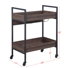 Load image into Gallery viewer, ACME Jerrick Serving Cart, Walnut & Black Finish AC00326