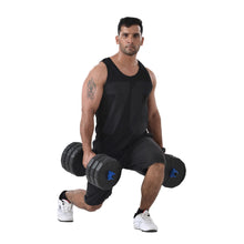 Load image into Gallery viewer, (Total 44lbs, 22lbs each) Weights dumbbells set, Dumbbells for for Men, Women - Vinyl Dumbbell Set for Gym, Home Workout. Pair, black