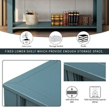 Load image into Gallery viewer, TREXM Console Table for Entryway Hallway Sofa Table with Storage Drawers and Bottom Shelf (Dark Blue)