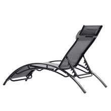 Load image into Gallery viewer, 2 PCS Set Chaise Lounge Outdoor Lounge Chair Lounger Recliner Chair For Patio Lawn Beach Pool Side Sunbathing