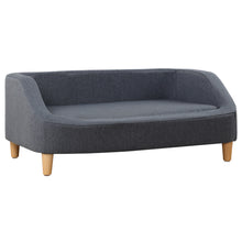 Load image into Gallery viewer, 37" GRAY Pet Sofa, Dog Sofa, Cat sofa, Cat Bed, Pet Bed, Dog Bed, Cat Bed, rectangle sofa with movable cushion, with wood style foot