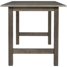 Load image into Gallery viewer, TOPMAX Farmhouse 5-Piece Wood Dining Table Set for 4, Kitchen Furniture Set with 4 Upholstered Dining Chairs for Small Places, Gray Table+Gray Chair