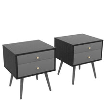 Load image into Gallery viewer, Modern Bedside Tables Set of 2,Nightstand with Storage Drawer -Chic Simple Assembly End Side Table,Sofa Table,for bedroom/living room/office (2 pcs,dark grey)