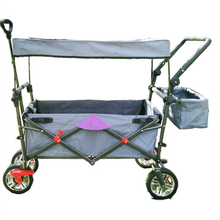Load image into Gallery viewer, Push & Pull Utility Folding Wagon with Removable Canopy
