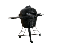 Load image into Gallery viewer, TOOPO 24inch Barbecue Charcoal Grill, Ceramic Kamado Grill with Side Table, Suitable for Camping and Picnic,Black