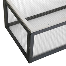 Load image into Gallery viewer, 2-Tier Rabbit Hutch with Large Removable Run, Outdoor Bunny Cage for Backyard, Solid Wood Pet House, Gray and White