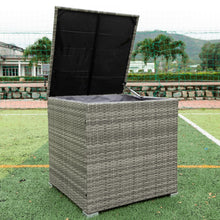 Load image into Gallery viewer, 4 Piece Patio Sectional Wicker Rattan Outdoor Furniture Sofa Set with Storage Box Grey