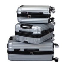 Load image into Gallery viewer, 3-in-1 Expandable Luggage Set, Hardshell Suitcase with TSA Lock, Spinner Carry on 20" 24" 28", Silver