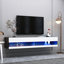 Load image into Gallery viewer, 180 Wall Mounted Floating 80" TV Stand with 20 Color LEDs