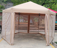 Load image into Gallery viewer, 13 Ft. W x 13 Ft. D x 9.2ft Pop-Up Gazebo Tent Outdoor Canopy Hexagonal Canopies Gazebos & Pergolas 6 Sided for Patio Garden Backyard Sun Shelter BBQ Garden Events with Strong Steel Frame Storage Bag