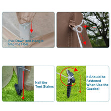 Load image into Gallery viewer, 13 Ft. W x 13 Ft. D x 9.2ft Pop-Up Gazebo Tent Outdoor Canopy Hexagonal Canopies Gazebos & Pergolas 6 Sided for Patio Garden Backyard Sun Shelter BBQ Garden Events with Strong Steel Frame Storage Bag