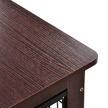 Load image into Gallery viewer, 39” Length Furniture Style Pet Dog Crate Cage End Table with Wooden Structure and Iron Wire and Lockable Caters, Medium and Large Dog House Indoor Use.