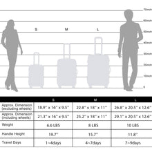 Load image into Gallery viewer, 3 Piece Luggage Set Hardside Spinner Suitcase with TSA Lock 20" 24' 28" Available