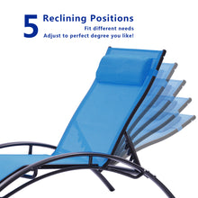 Load image into Gallery viewer, 2PCS Set Chaise Lounges Outdoor Lounge Chair Lounger Recliner Chair For Patio Lawn Beach Pool Side Sunbathing