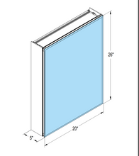 Load image into Gallery viewer, 20*26 Medicine cabinet Surface Mount or Recess aluminium