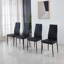 Load image into Gallery viewer, 1+4 dining table and chair set,dining room,office,black color