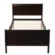 Load image into Gallery viewer, Wood Platform Bed Twin Bed Frame Mattress Foundation Sleigh Bed with Headboard/Footboard/Wood Slat Support