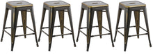 Load image into Gallery viewer, 24" inch Industrial Vintage Antique Copper Distressed Counter Bar Stool Set of 4