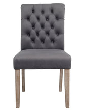 Load image into Gallery viewer, BTExpert GREY upholstery dining Chair velvet tufted Camran High Back Velvet Charcoal Tufted