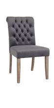 Load image into Gallery viewer, BTExpert GREY upholstery dining Chair velvet tufted Camran High Back Velvet Charcoal Tufted