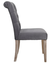Load image into Gallery viewer, BTExpert GREY upholstery dining Chair velvet tufted Camran High Back Velvet Charcoal Tufted