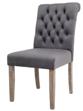 Load image into Gallery viewer, BTExpert GREY upholstery dining Chair velvet tufted Camran High Back Velvet Charcoal Tufted