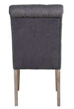 Load image into Gallery viewer, BTExpert GREY upholstery dining Chair velvet tufted Camran High Back Velvet Charcoal Tufted