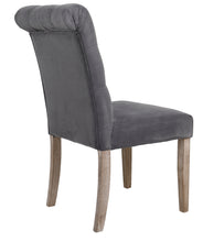 Load image into Gallery viewer, BTExpert GREY upholstery dining Chair velvet tufted Camran High Back Velvet Charcoal Tufted